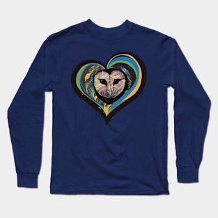 Barn Owl Heart Love Long Sleeve T-Shirt